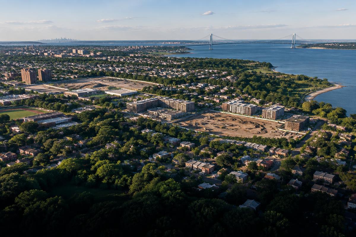 Aerial view of Staten Island